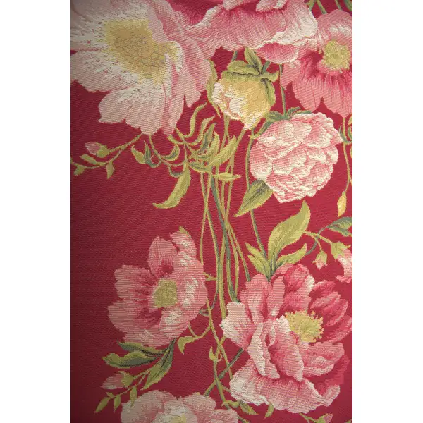 Charlotte Home Furnishing Inc. France Table Runner - 19 in. x 71 in. | Peonies Pink French Table Mat