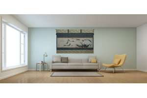 Crane Birds Belgian Tapestry Wall Hanging