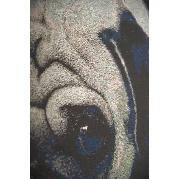 An Ecstatic Pug European tapestry stretched