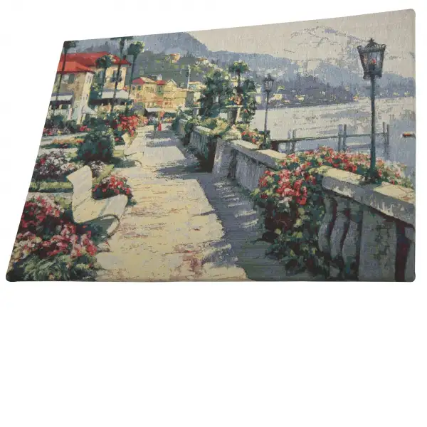 Bench by the Lake  Wall Tapestry Stretched