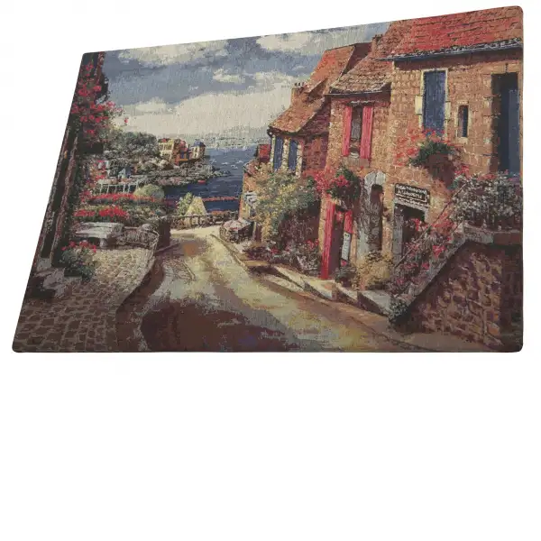 Mediterranean Village at Amalfi  Wall Tapestry Stretched