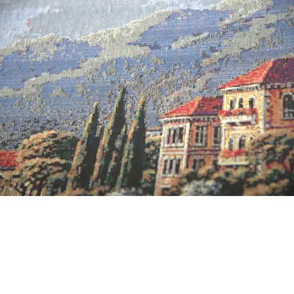 Shores of Lake Como European tapestry stretched