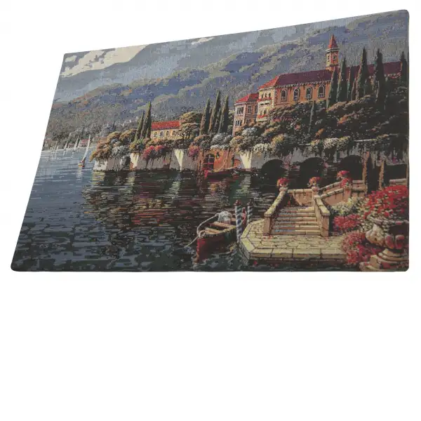 Shores of Lake Como  Wall Tapestry Stretched