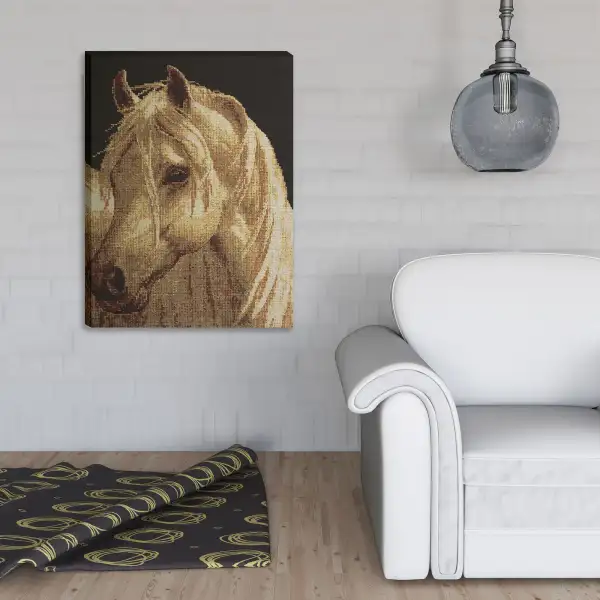 Wild Horse modern tapestry stretched