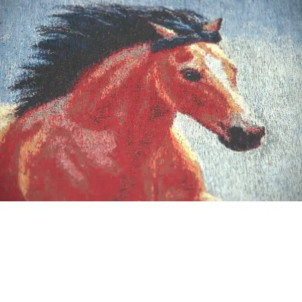 Running Thoroughbred II Couch Pillow | Close Up 2