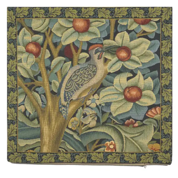Woodpecker Right by William Morris Belgian Cushion Cover | Close Up 1