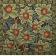 Orange Tree by William Morris Belgian Cushion Cover | Close Up 1