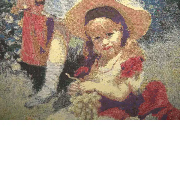 Child with Grapes tapestry pillows