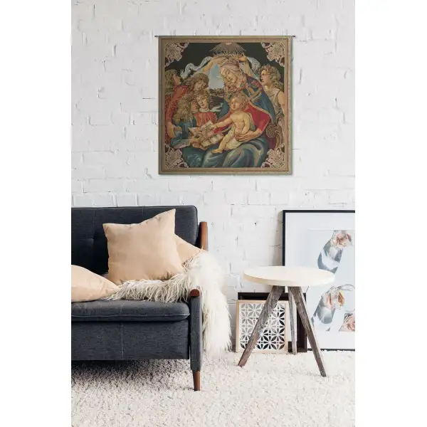 Madonna de Botticelli French Tapestry Pansu Tapestry