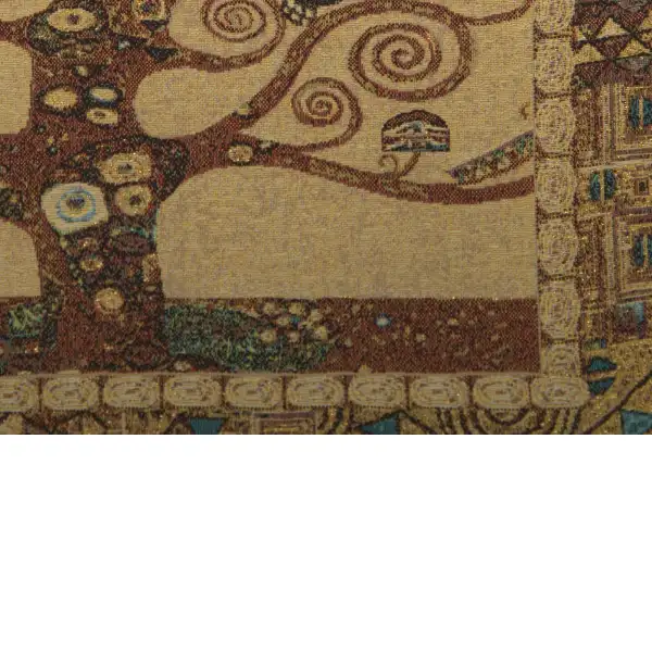 Tree of Life B by Klimt Belgian Cushion Cover | Close Up 2
