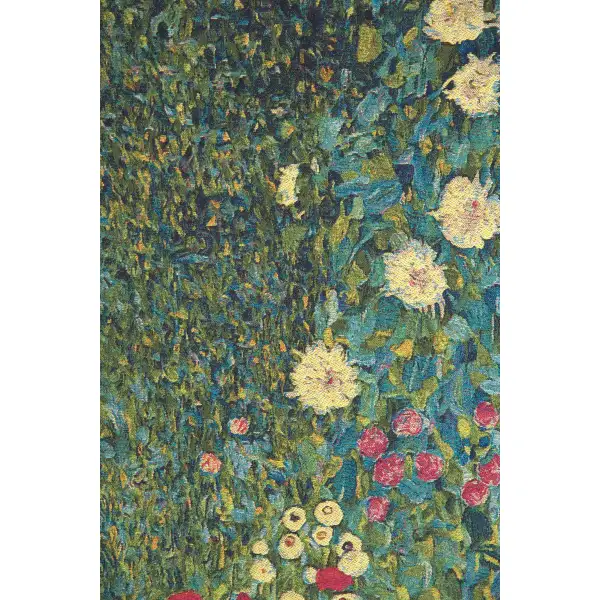 Flower Garden III by Klimt Belgian Tapestry Wall Hanging