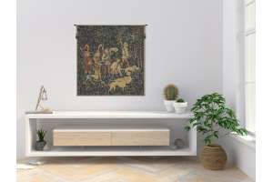 The Hunt Amour Eternelle Square Flanders Tapestry Wall Hanging