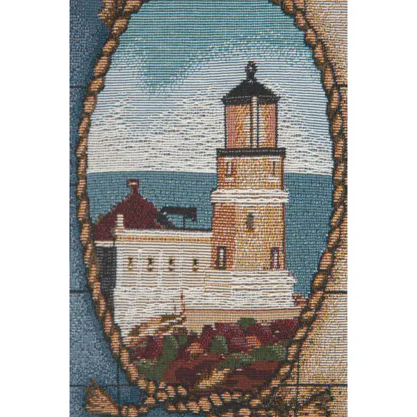 Lighthouses of the Great Lakes III Wall Tapestry Bell Pull