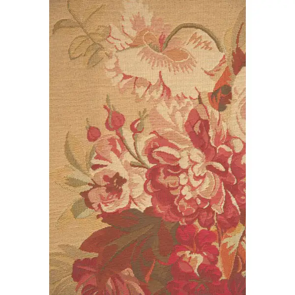 Square Romantique Beige Small Belgian Tapestry Wall Hanging Blossom & Bloom Tapestries