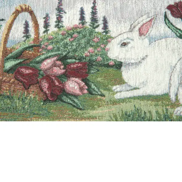 Rabbit Garden Chenille Tapestry Table Mat