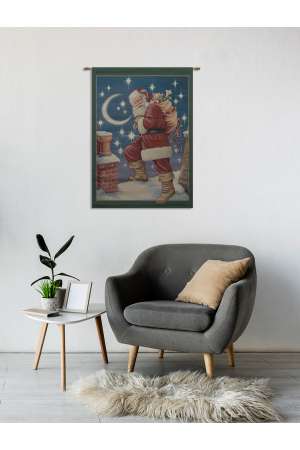 Santa's Night Tapestry of Fine Art