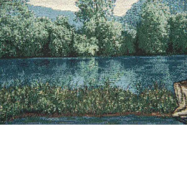 Fishin' Hole with Looped Black Rod Fine Art Tapestry
