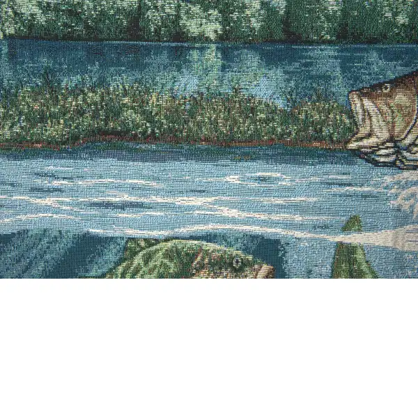 Fishin' Hole with Brown Rod Fine Art Tapestry Animal & Wildlife Tapestries