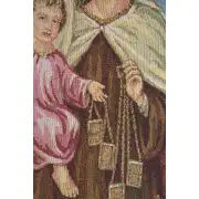 Madonna Del Carmelo European Tapestries - 18 in. x 26 in. Cotton/viscose/goldthreadembellishments by Charlotte Home Furnishings | Close Up 2