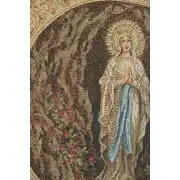 Madonna Di Lourdes Square European Tapestries - 12 in. x 12 in. Cotton/Polyester/Viscose by Alberto Passini | Close Up 1