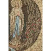 Madonna Di Lourdes Square European Tapestries - 12 in. x 12 in. Cotton/Polyester/Viscose by Alberto Passini | Close Up 2