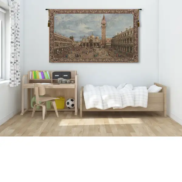 Venezia Piazza European Tapestries - 84 in. x 52 in. Cotton/Polyester/Viscose by Charlotte Home Furnishings | Life Style 2