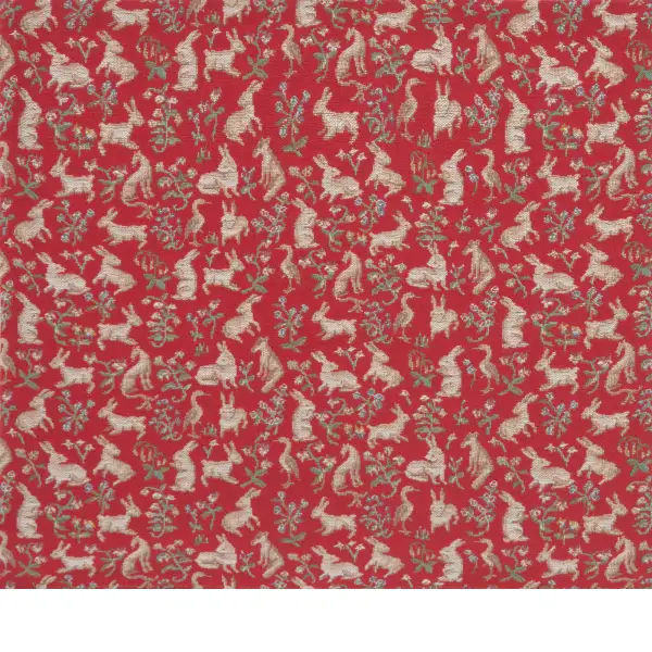 Mille Fleurs and Little Animals Red european pillows