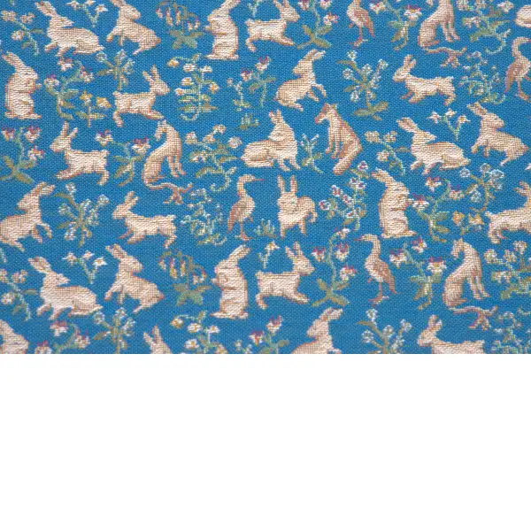 Mille Fleurs and Little Animals Blue by Charlotte Home Furnishings