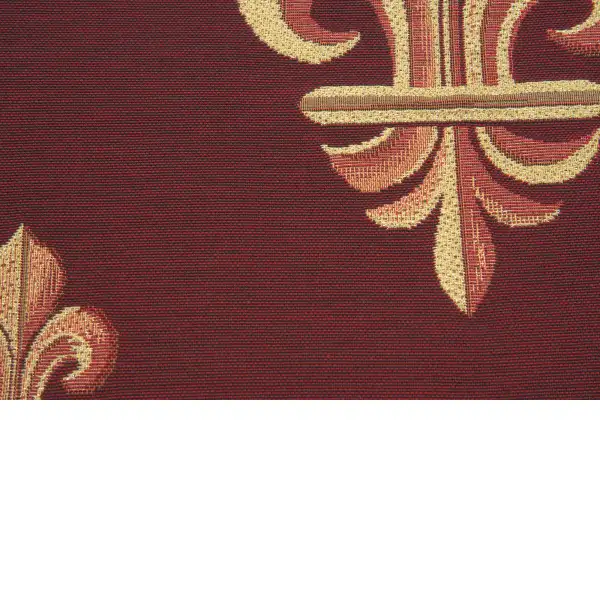 Five Fleur de Lys Red Cushion | Close Up 2