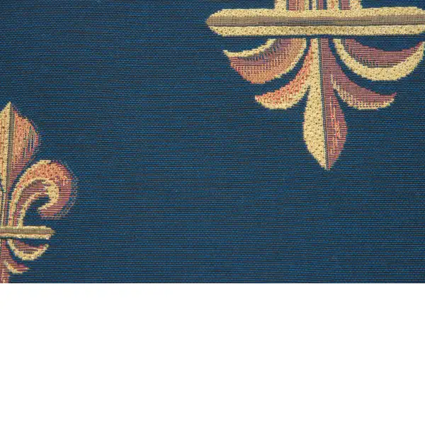 Five Fleur de Lys Blue decorative pillows