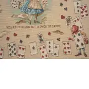 The Pack Of Cards Alice In Wonderland Cushion - 19 in. x 19 in. Cotton/Polyester/Viscose by John Tenniel | Close Up 4