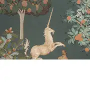 Unicorn and Does Forest Blue Cushion | Close Up 2