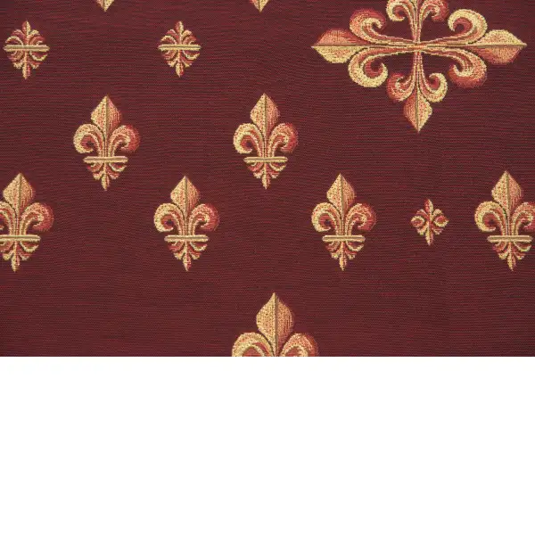 Grand Fleur de Lys Red French throws