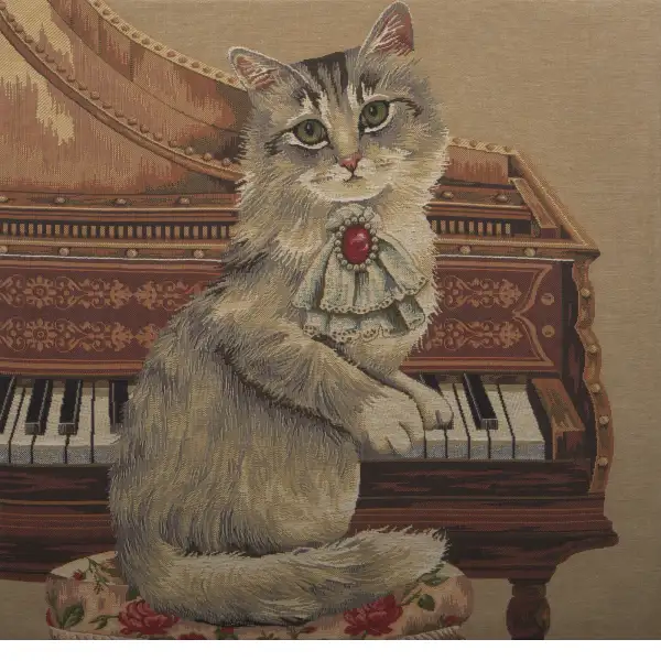 Cat With Piano european pillows