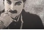 Charles Spencer Chaplin Couch Pillow | Close Up 2
