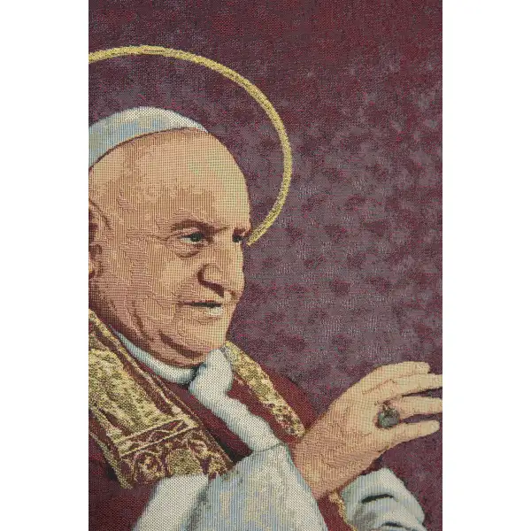 Pope John XXIII Halo European Tapestries - 11 in. x 17 in. Cotton/Polyester/Viscose by Alberto Passini | Close Up 2