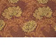 Chrysanthemum Brown Belgian Cushion Cover - 16 in. x 16 in. Cotton/Viscose/Polyester by William Morris | Close Up 1