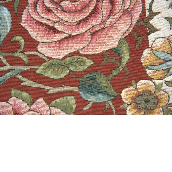Zoom Bird and Roses Red by Charlotte Home Furnishings