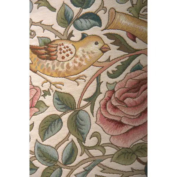 Roses and Birds II White French Table Mat