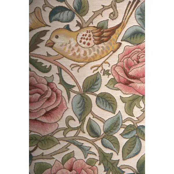 Roses and Birds II White by Charlotte Home Furnishings