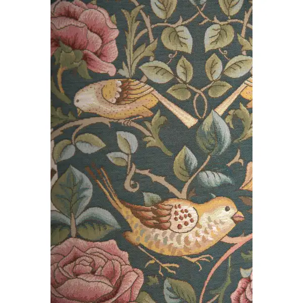 Roses and Birds II Blue by Charlotte Home Furnishings