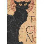 Tournee Du Chat Noir Small Belgian Cushion Cover - 14 in. x 14 in. Cotton by Charlotte Home Furnishings | Close Up 2