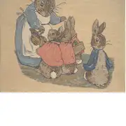 Mrs. Rabbit Beatrix Potter Small Belgian Cushion Cover | Close Up 3