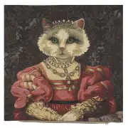 Cat With Crown A Belgian Cushion Cover | Close Up 1
