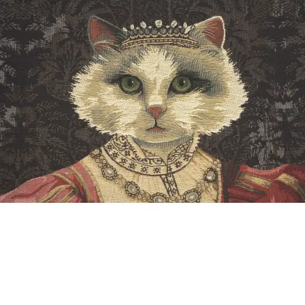 Cat With Crown A Belgian Cushion Cover | Close Up 2