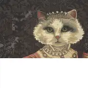 Cat With Crown A Belgian Cushion Cover | Close Up 3