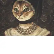 Cat With Hat A Belgian Cushion Cover | Close Up 2