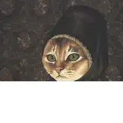 Cat With Hat A Belgian Cushion Cover | Close Up 3
