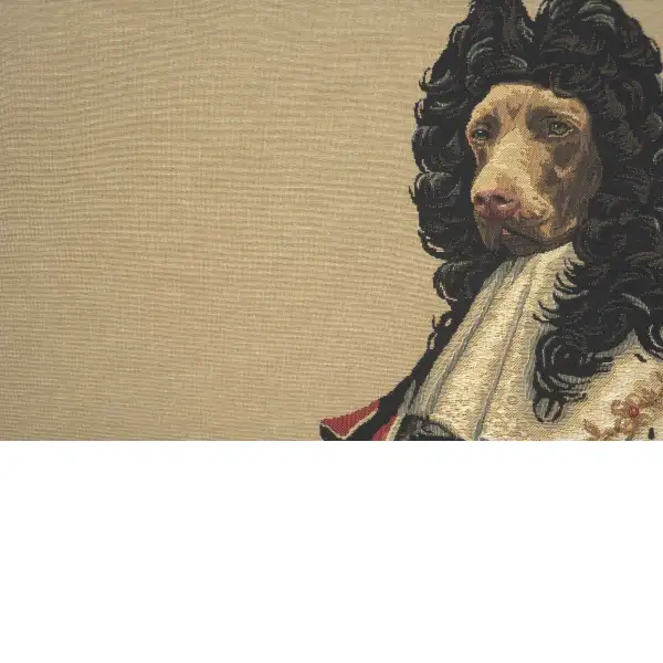 Chien Louis XIV tapestry pillows