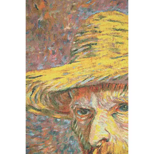 Van Gogh Self Portrait with Hat Belgian Tapestry Wall HangingBlossom & Bloom Tapestries